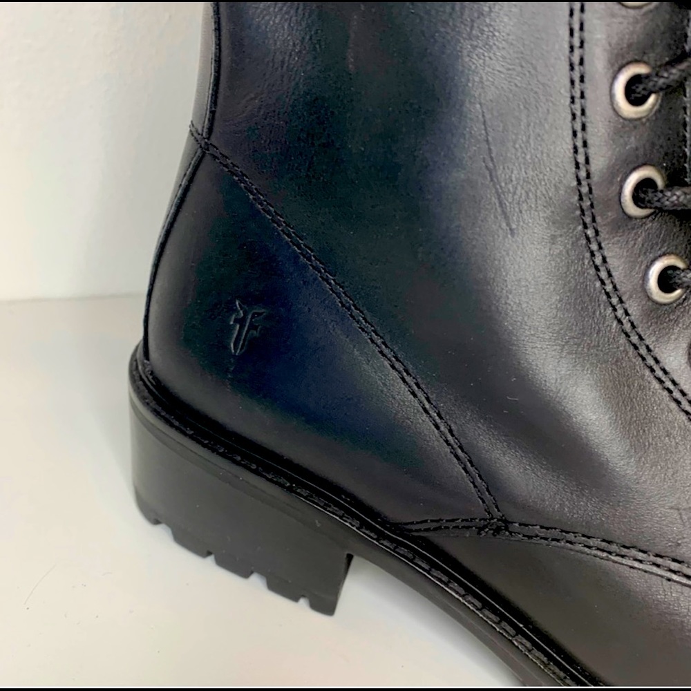 FRYE New without Box Leather combat boots lace up in black